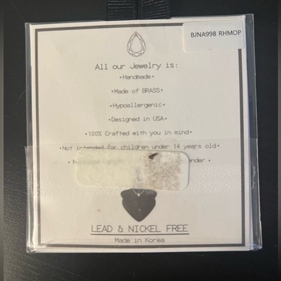 Belong together necklace. 16”.Rhodium dipped. Brand new- never opened. Handmade! - Picture 2 of 3